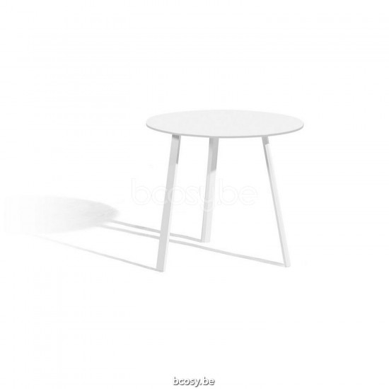 Diphano Easy-Fit Beistelltisch elite C 60xR (56,5h) Aluminium Weiß Gestell.