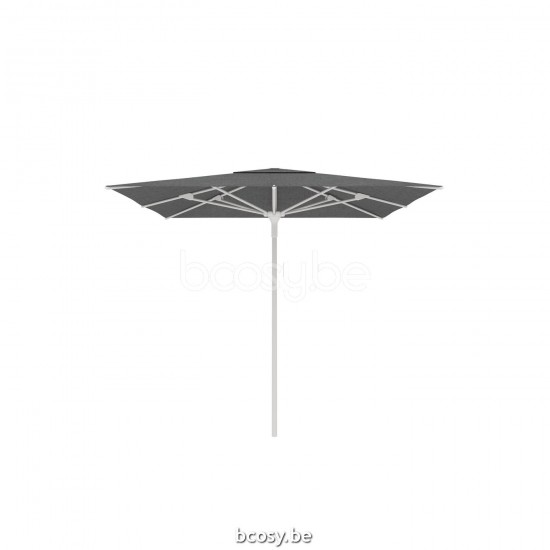 Jardinico AMALFI 250x250 Quadratischer Ampelschirm Mittelstocksonnenschirm Mittelstockschirm Teleskopschirm 2,5x2,5 Sonnenschirmmast Weiß Matt Pulverbeschichtetes Aluminium| Sonnenschirmbespannung-be.