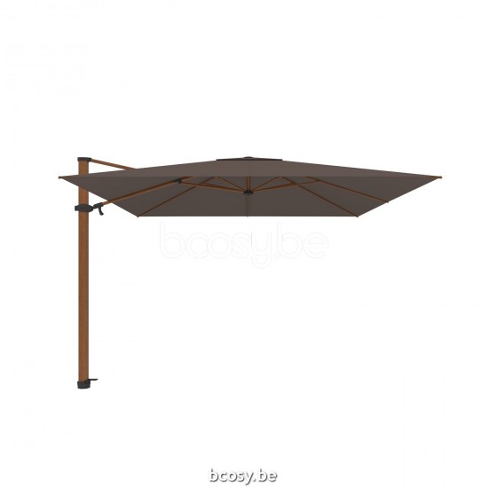  Jardinico ANTEGO 300x300 Quadratischer Freiarmsonnenschirm Freiarmschirm 3x3 Sonnenschirmmast Strukturiertes Aluminium Pulverbeschichtetes Teakholz-aussehend| Sonnenschirmbespannung-bezug-tuch-stoff .