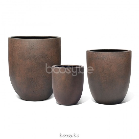 Jardinico CUMINO Round Plant Pot Cumino Albero set Ruggine.