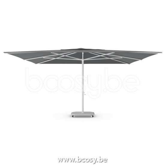 Jardinico JCP202 500x500 Vierkante Middenstam Parasol 5x5 Mast Wit Doek Onyx Sunbrella Plus Marine UFJCP.202 CARACTERE.