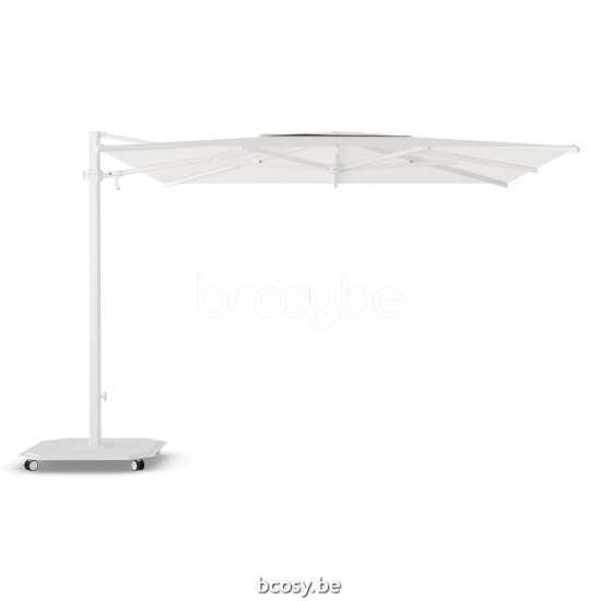 Jardinico JCP301 300x300 Square Cantilever Parasol Pole White Canopy Pearl Sunbrella Plus Marine.