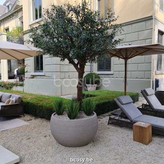 Jardinico TERRA Pot De Plantes Et Jardinière D'extérieur Rond ø112x67H Cerchio 112 Haut Sabbia.