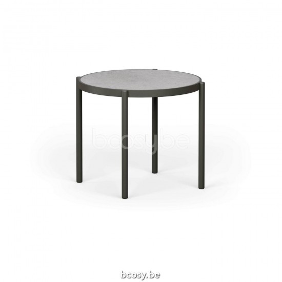 Jardinico VOLTE Ronde Bijzettafel Vernestbaar Ø50 Antraciet-charcoal Ceramic Taupe Grey.