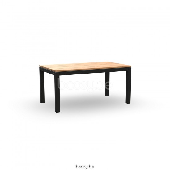 Jati Kebon Danli Dining Table Alu Black Mat Teak Wood 160X90.