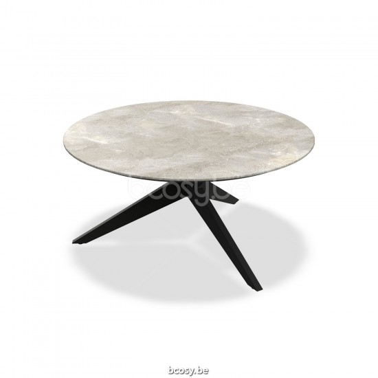 Jati Kebon Yate Table de jardin Aluminium noir mat Dessus de table Céramique Palladium grey 12mm.