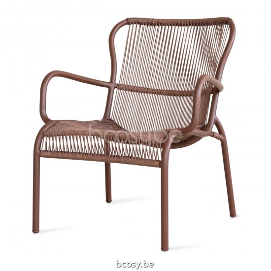 Vincent Sheppard Loop Loungesets 1zit Roestkleur Aluminium frame Roestkleur Touw Polypropyleen.