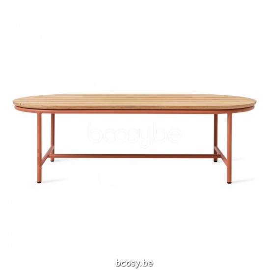 Vincent Sheppard Wicked tuinsalontafels bijzettafels koffietafels voor buiten terras Terracotta Aluminium frame 123x55.