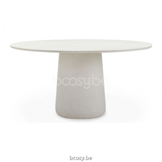 Vincent Sheppard Vincent Sheppard Mistral Garden Dining Table Round Speckled Cement frame Speckled Cement top.