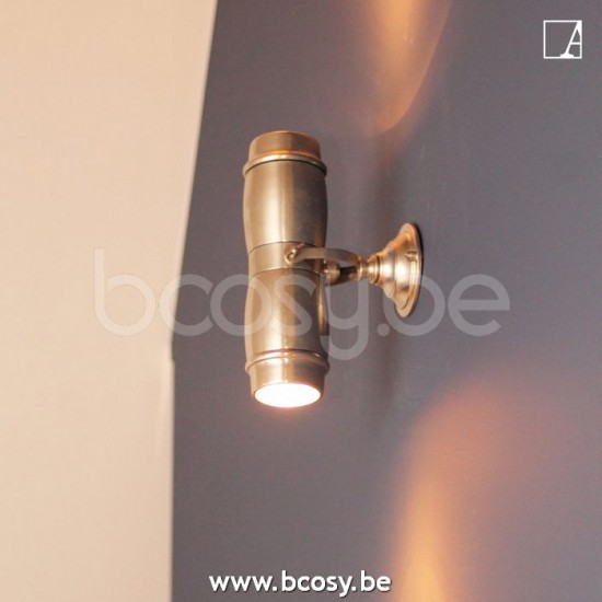 Authentage MIC102001 Authentage MICRO outdoor wall lamps lights GU10 Br. nickel Authentage Outdoor Wall Lamps.