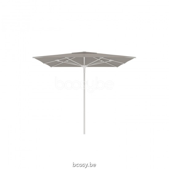  Jardinico AMALFI 250x250 Quadratischer Ampelschirm Mittelstocksonnenschirm Mittelstockschirm Teleskopschirm 2,5x2,5 Sonnenschirmmast Weiß Matt Pulverbeschichtetes Aluminium| Sonnenschirmbespannung-be.