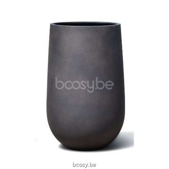 Jardinico CURVO Round Flower And Plant Pot ø45x80H Medium Caffé.