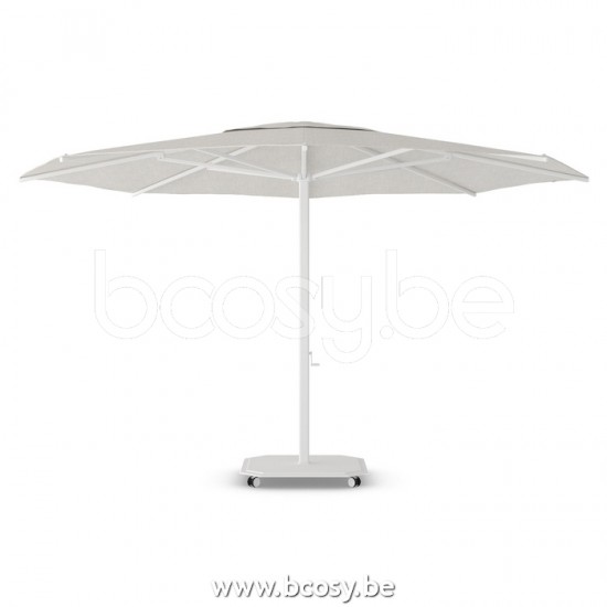 Jardinico JCP203 Ø450 Parasol À Mât Central Mât Blanc Toile Cotton Sunbrella Plus Marine.