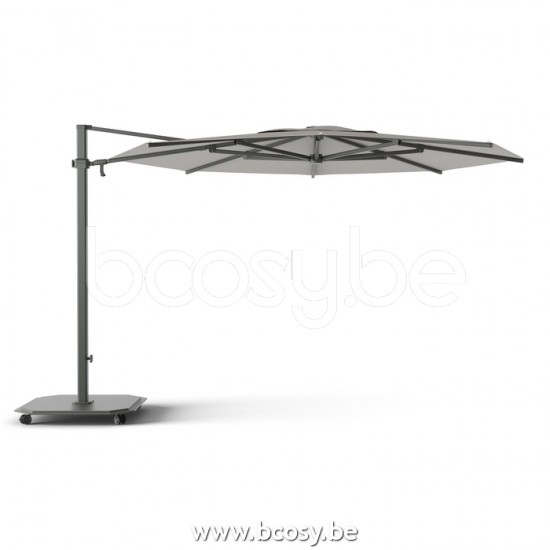 Jardinico JCP303 Ø350 Parasol Deporté Mât Antracite Toile Umber Sunbrella Plus Marine.