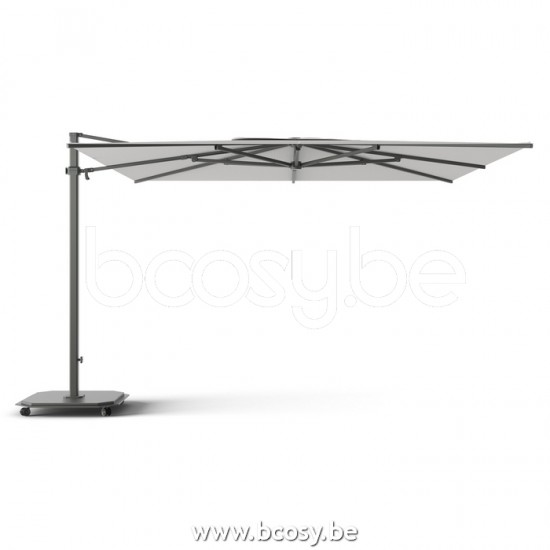 Jardinico JCP401 370x370 Parasol Deporté Mât Antracite Toile Mooncrest Sunbrella Plus Marine.