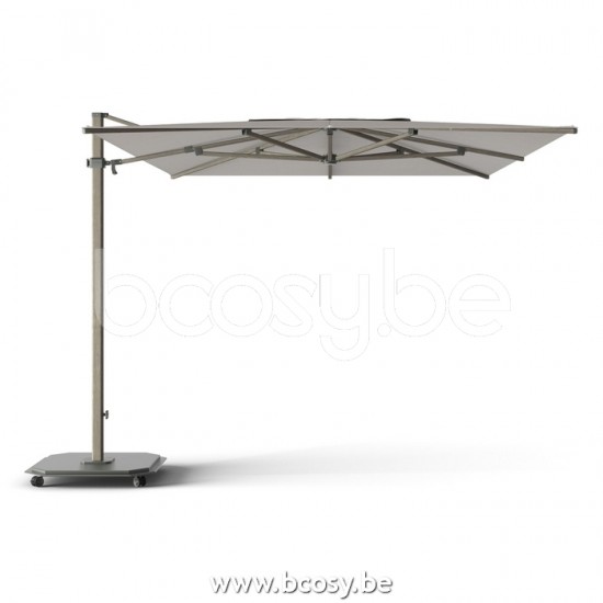 Jardinico JCP402 300x425 Parasol Deporté Mât Cappuchino Alu Toile Umber Sunbrella Plus Marine.
