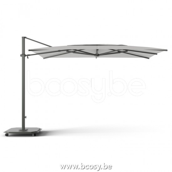 Jardinico JCP404 250B x350 Parasol Deporté Mât Antracite Toile Mooncrest Sunbrella Plus Marine.