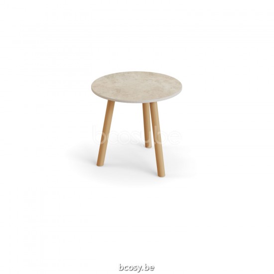 Jati Kebon Ronda Side Table Teak Natural Smooth Ceramic Chianca 12mm D45x44.