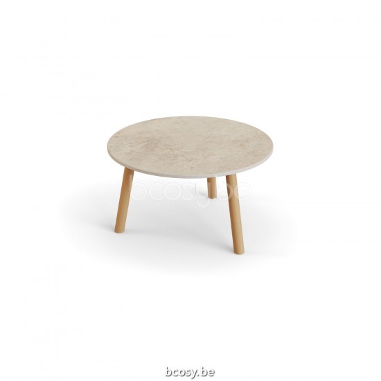 Jati Kebon Ronda Coffee Table Teak Natural Smooth Ceramic Chianca 12mm D60x34.