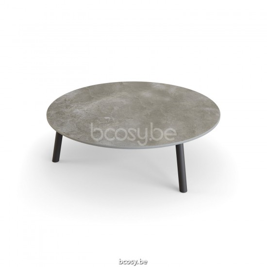 Jati Kebon Ronda Side Table Alu Charcoal Mat Ceramic Palladium Grey 12mm D90.