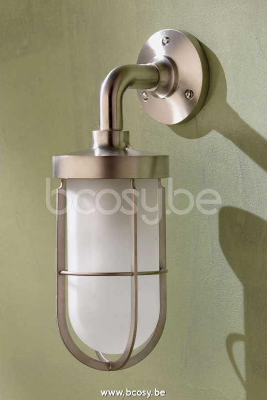 Tekna Nautic Docklight Wall-brushed chrome plated brass-frosted glass.