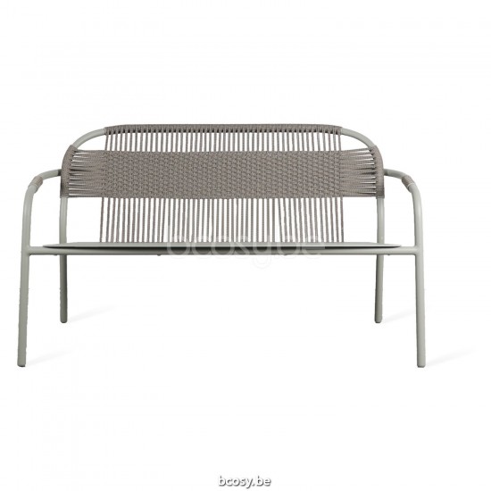 Vincent Sheppard Cleo Lounge Sofa Rahmen aus Salbei Grün Aluminium Misty Dots Seil Polypropylen.