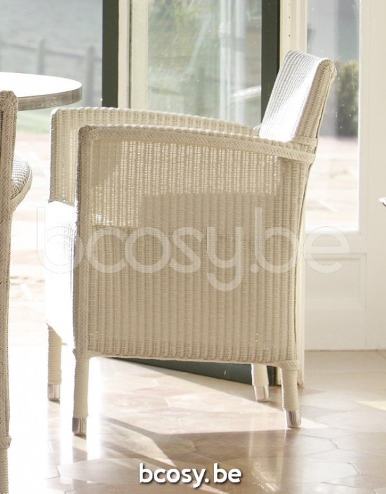 Vincent Sheppard Dovile fauteuils de jardin avec accoudoirs Lloyd Loom Blanc pur.