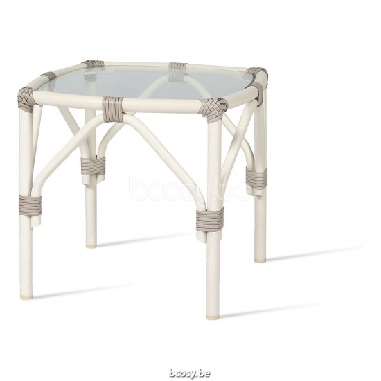 Vincent Sheppard Lucy Garten Beistelltisch Off-white Flechtwerk Polyethylen.