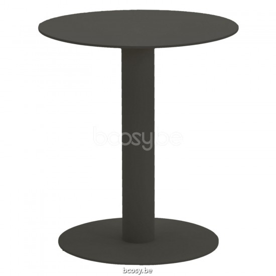 Vincent Sheppard Kodo Runder Garten Beistelltisch Rahmen aus Fossil Grau Aluminium Tischplatte Fossil Grau Aluminium.