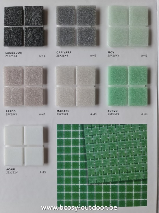 Aquacolor glass spec 25 pardo 25x25x4 4