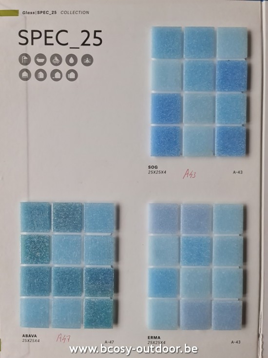 Aquacolor glass spec 25 sog 25x25x4 4