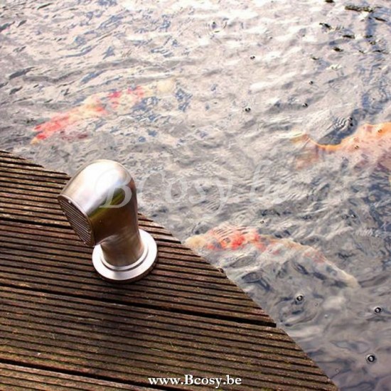 Authentage BED1L11DR Authentage BEAUTIQUE Bollard Post light Br. nickel Authentage Outdoor Garden Lampposts Lichting.