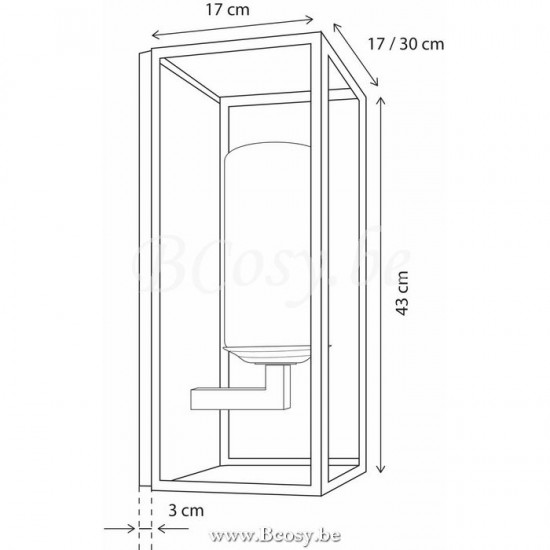 Perfectlights Landelijke LED Wandlamp BELLEFEU VITRINE 1 L DYNAMIC outdoor.