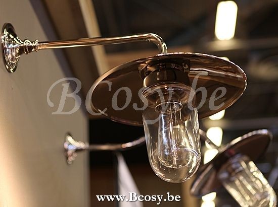 Authentage ELB201002 ELÉBASE buitenwand muurlamp E27 Chrome Authentage Buitenwandlampen Buitenmuurlampen Gevelverlichting.