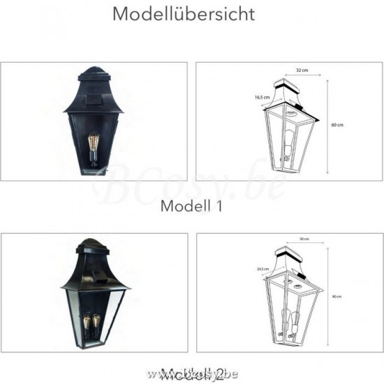 Feluce FEL-162-24 Feluce Wandlantaarn voor buiten in landelijke stijl.