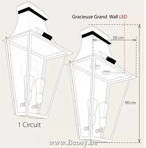Authentage GRA002WAG GRACIEUZE buitenwand muurlamp E27 Bronze Authentage Buitenwandlampen Buitenmuurlampen Gevelverlichting.