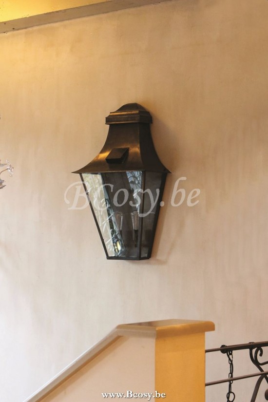 Feluce FEL-085 Feluce Buitenverlichting wand landelijk brons glas 4 lampen.