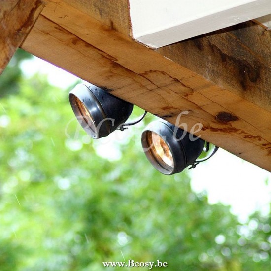 Feluce FEL-073-24 Feluce Wandspot buiten landelijk 2 spots brons, nikkel, chroom.