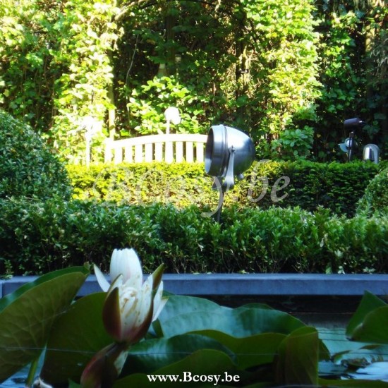 Authentage MAC101S12 Authentage MACRO Bollard Post light G53 Br. nickel Authentage Outdoor Garden Lampposts Lichting.