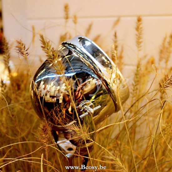 Authentage MAC201S12 MACRO Tuinpaal lampverlichting G53 Chrome Authentage Outdoor Oprit Buitenverlichting Paallampen Tuinpalen Buitenverlichting.