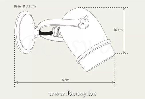 Authentage MIC101G83 Authentage MICRO Applique murale extérieure GU10 Br. nickel Authentage Appliques Murales d'extérieur.