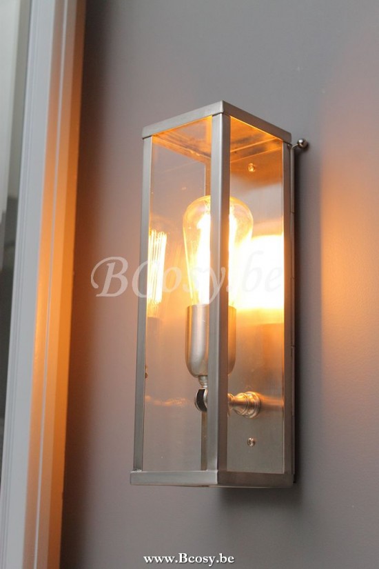 Authentage VIT101007 Authentage VITRINE Applique murale extérieure E27 Br. nickel Authentage Appliques Murales d'extérieur.