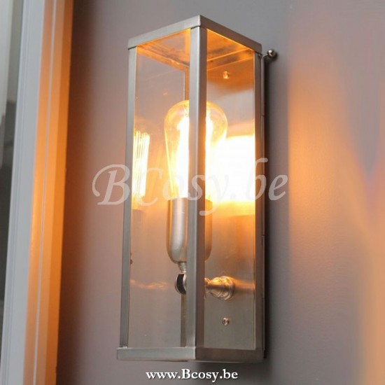 Authentage VIT101007 VITRINE Aussenwandleuchte lampe aussen E27 Br. nickel Authentage Aussen Wandleuchten Aussenwandlampen.