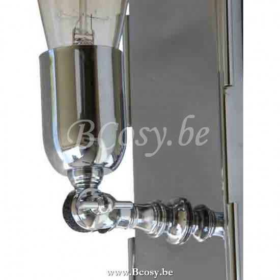 Authentage VIT201007 VITRINE buitenwand muurlamp E27 Chrome Authentage Buitenwandlampen Buitenmuurlampen Gevelverlichting.