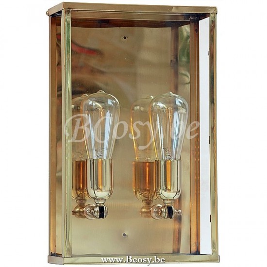 Authentage VIT302008 Authentage VITRINE outdoor wall lamps lights E27 Pol. brass Authentage Outdoor Wall Lamps.