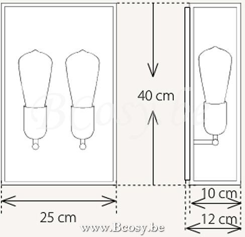 Authentage VIT302008 VITRINE buitenwand muurlamp E27 Pol. brass Authentage Buitenwandlampen Buitenmuurlampen Gevelverlichting.