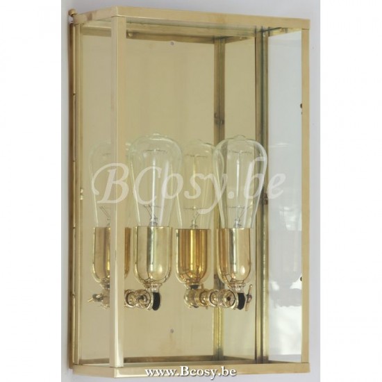 Authentage VIT302008 VITRINE Aussenwandleuchte lampe aussen E27 Pol. brass Authentage Aussen Wandleuchten Aussenwandlampen.