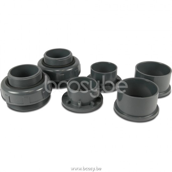 Pentair Union 2" to 50/63mm slip fit set of 2 UltraFlow/WhisperFlo/IntelliFlo R170498 BOSTA 7012652