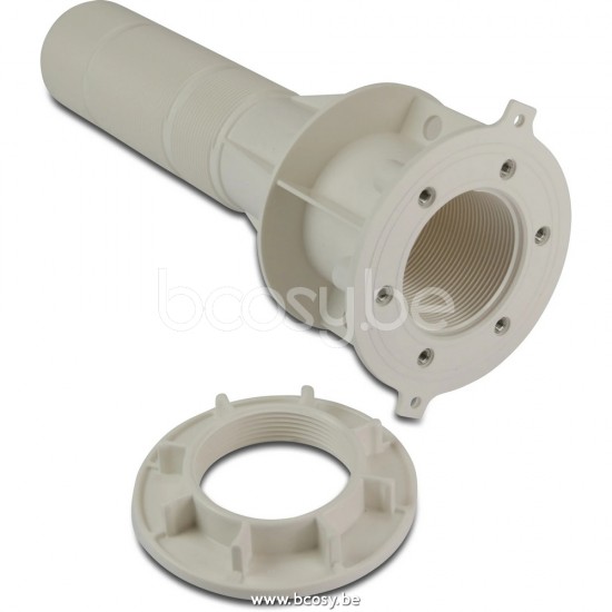 Ocean Wandgeleiding ABS 2" buitendraad x binnendraad wit 320 mm BOSTA 7013562