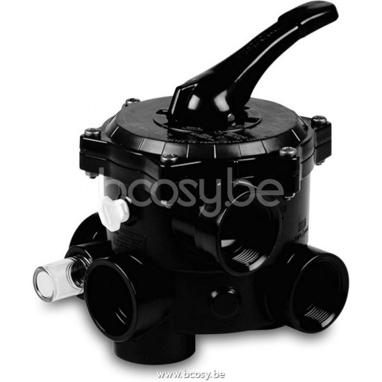 Praher 6-weg klep 1 1/2" binnendraad zwart 6-weg BOSTA 7025548